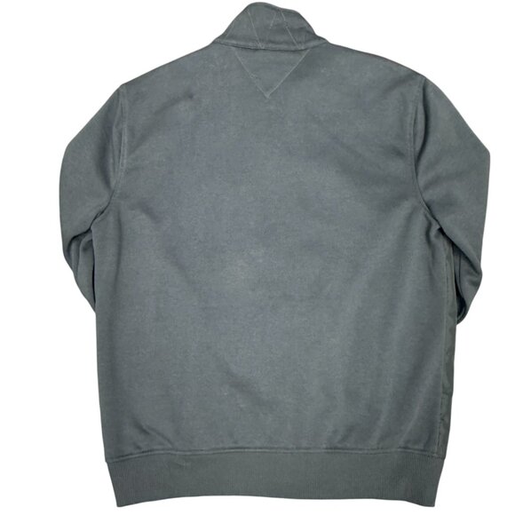 Men's TOMMY HILFIGER Olive Flight Bomber Jacket Sweatshirt- Size Large - Picture 3 of 14